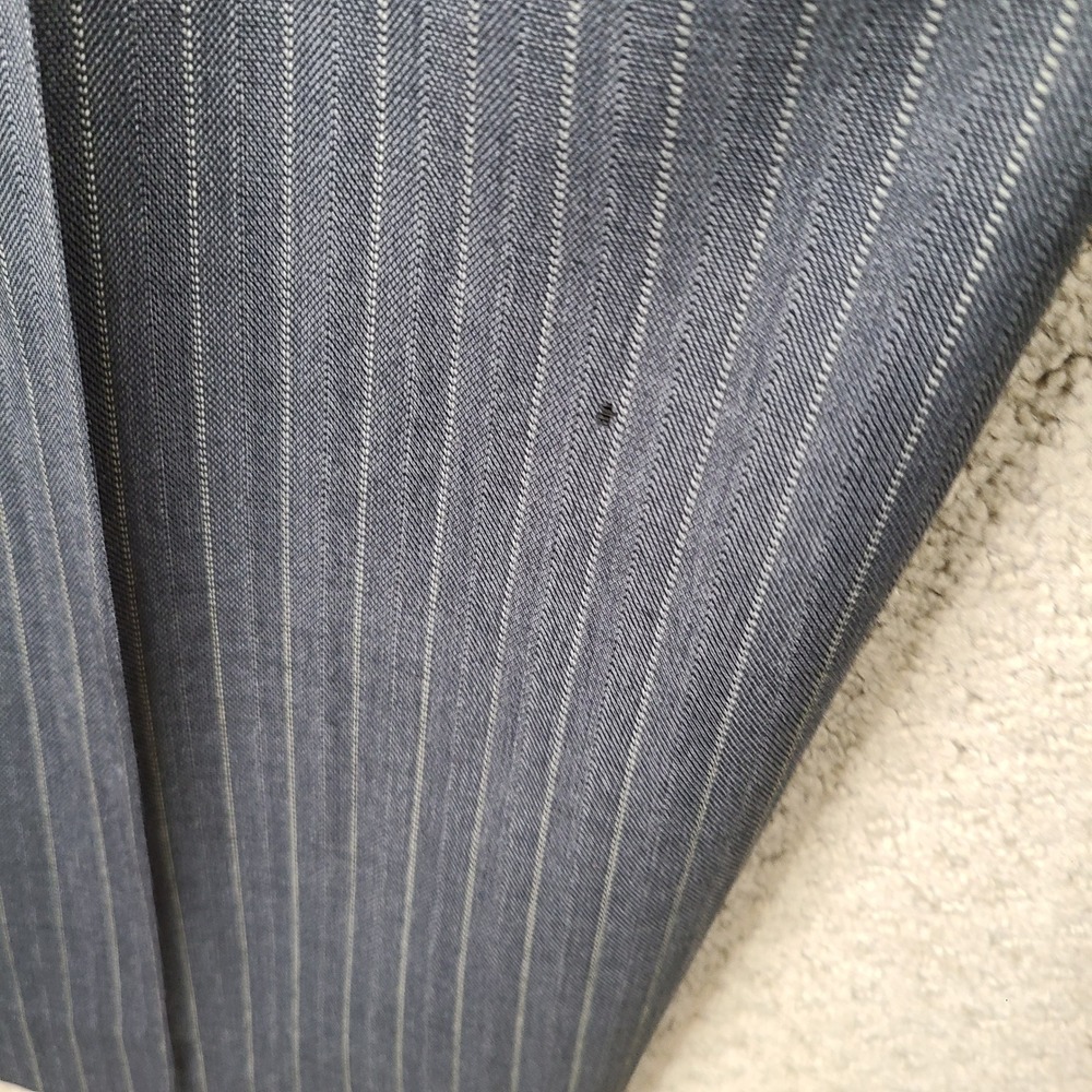 Vintage Talbots Pants Womens‎ 14W Gray Striped Classic Fit Wool Blend Stretch - Picture 5 of 13